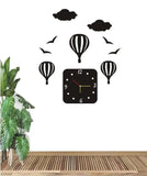 Air Baloon Eagle 3d Bird Design Wooden Wall Clock Home Decor Wall Clock