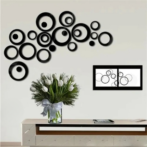 Set Of 24 Wooden Rings Wall Art I New Wooden Wall Art For Room Decoration