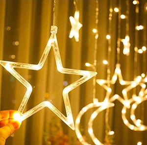 Ramadan Decoration Lights,star & Moon Curtain Lights